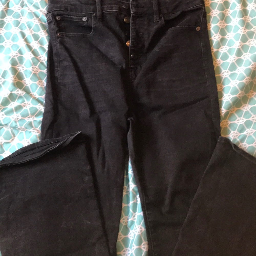American eagle highest rise flare button fly